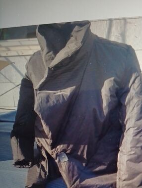 Women's Black Asymmetrical Puffer Coat - Lightweight Winter Jacket